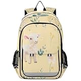 Mnsruu Sac  dos pour ordinateur portable en forme d'agneau pour garons et filles, sac  dos de voyage, sac  dos dcontract pour cole pour tudiants