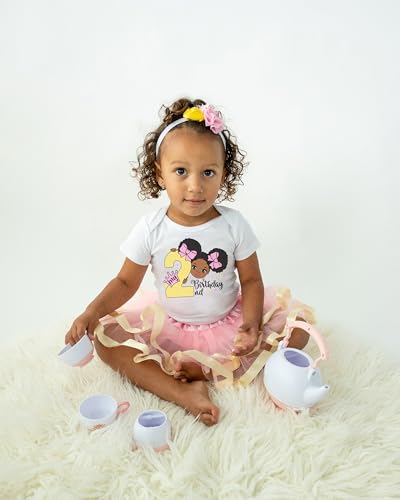 Luke & Lulu 2nd Birthday Outfit - Bday Outfit for Girls - Afro Puffs4