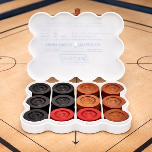 Image of WMX Kid,Teen,Adult Siscaa Carrom Coin Carrom Board Accessory Approved & Used In National Tournament Held By Carrom Federation Of India (Legend)