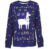 MTFS Damen Weihnachten Langarm Sweatshirts (LAMA, XXL)