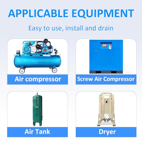 DCYL Mechanical Automatic Drain Valve G1/2'' 1.6Mpa Automatic Drainer with Pre-Filter Valve for Compressor Air Tank