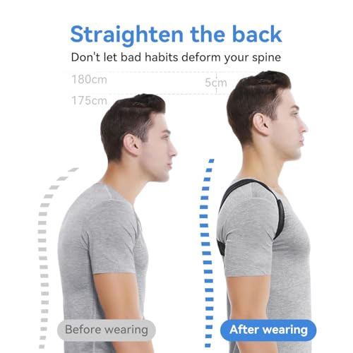 Uiof Posture Corrector Women And Men, Comfortable Adjustable Upper Back Brace Posture Corrector, Relief Back Pain, Support For Back, Neck And Shoulder - 3