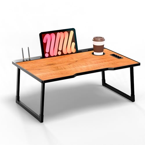 Image of NILKAR Study Table Bed Table Premium Laptop Table /Foldable and Portable Wooden /Writing Desk for Office /Home /School (CTD WOODS)