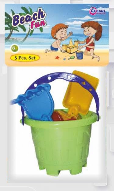 DETOUR STORE Beach Castle Water Tools Toys Sand Game Kids Beach Toys, Sand Toys for Kids Beach Toy Bucket, Sand Garden Pretend Role Play Set Children Learn Play Fun Toddler Kids Set (5 Piece Set)