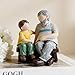 Brizoria Father and Son Bench Resin Statue, Intimate Father-Son Bond Figurine, Collectible Character Sculpture Decor, Family Figure Ornament