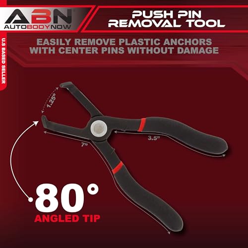 ABN Push Pin Remover Tool – 80-Degree Angled Pliers for Retainer & Anchor Removal for Honda, Toyota, GM, Ford, Chrysler by ABN - Used condition - Image 2