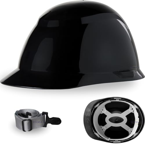 Kit 2 Capacete Camper C/Jugular Segurança Epi Obra Pedreiro (Preto)