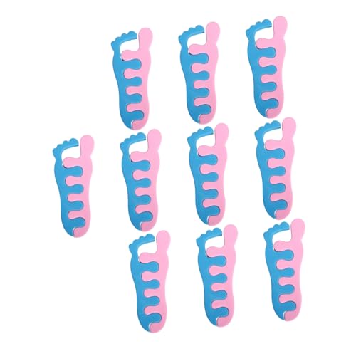 VALICLUD Nail Art Toenail Divider 10 Pairs Toe Separator for Manicure Foot Care Accessory Random Color