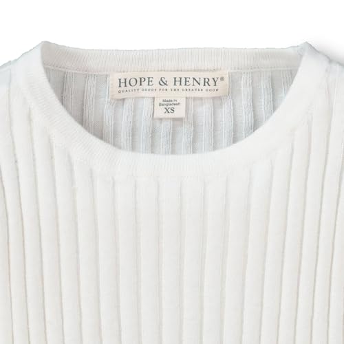 Image of Hope & Henry Girls' Long Sleeve Rib Knit Sweater Top