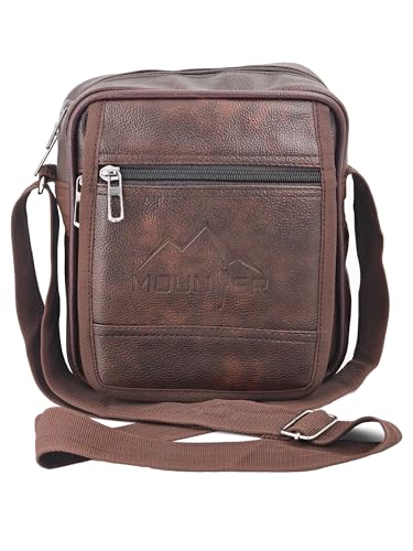 Image of Stylish PU-Leather Sling Cross Body Travel Office Messenger One Side Shoulder Bag for Men, Women & Boy