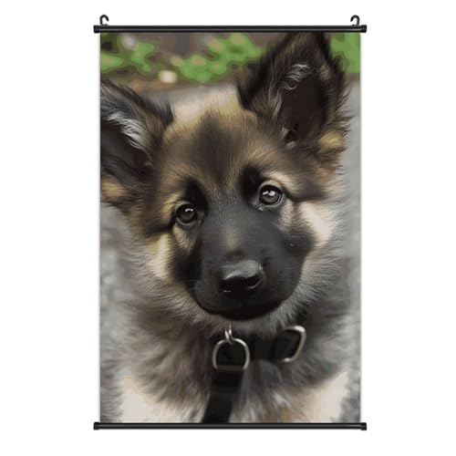 Poster chiot berger allemand en toile durable décoration murale luxe