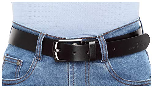 Image of URBAN HYDE Premium Genuine Leather Wallet and Belt Combo for Men | Leather Wallet & Adjustable Belt Gift Set | Stylish Men's Leather Combo Gift for Birthday, Anniversary & Office | Black & Blue