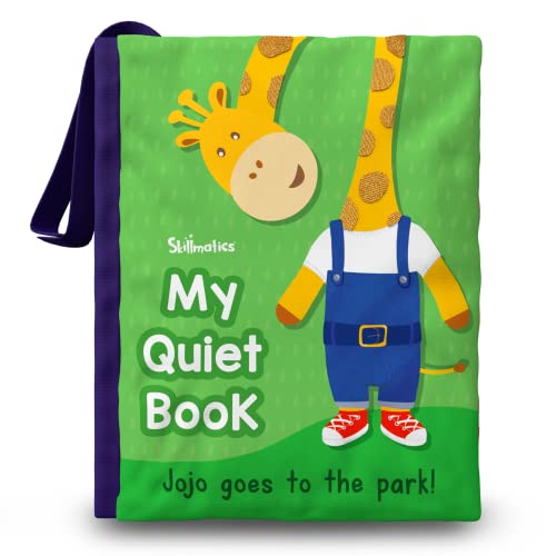 Skillmatics Quiet Cloth Book for Toddlers – Soft Sensory Activity Book with 11 Interactive Daily Tasks, Learning Toys for Kids Ages 18 Months to 4 Years, Multicolor