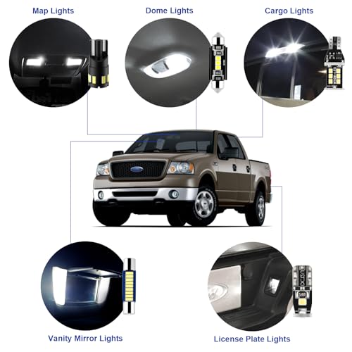 Lámparas LED interiores para Ford F150 2004-2008, kit 13 piezas miniatura 3