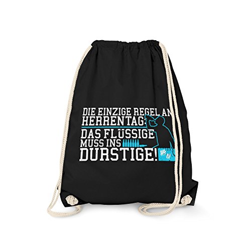 Fashionalarm Turnbeutel - La única regla de Herrentag - Fun mochila con lustigem Spruch para Vatertag Himmelfahrt Party alcohol cerveza beber