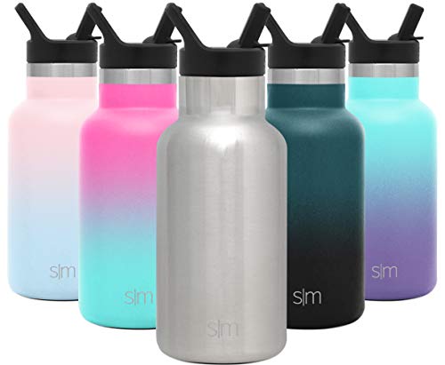 Simple Modern Kids 12oz Ascent Water Bottle with Straw Lid - Stainless Steel