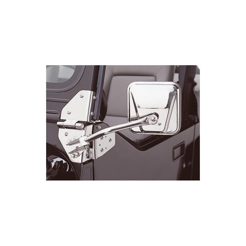 Jeu de rétroviseurs extérieur acier inoxydable Jeep CJ & Wrangler YJ 1510.01