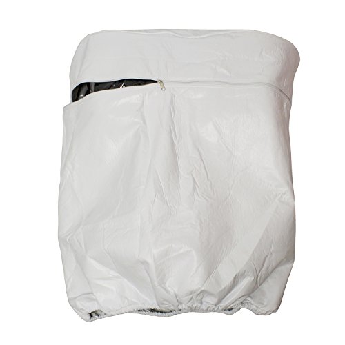 Dumble Propane Tank Cover Double 40 lb, White, Water Repellent, Tarpaulin, Drawstring Closure