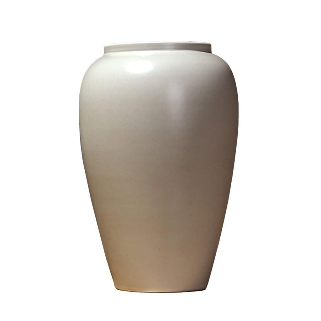 Home Vases Ceramic Vase Simple Living Room Home Furnishing Desktop Dried Flower Arrangement Ornament Retro Chinese High Temperature Porcelain Indoors Decor