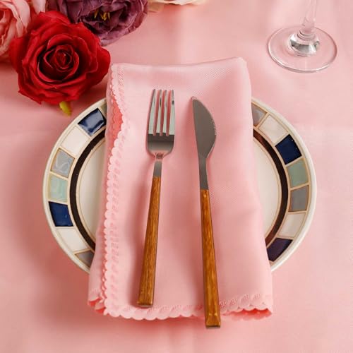 Servilletas de tela cuadradas color rosa 48x48 cm pack 4 miniatura 2