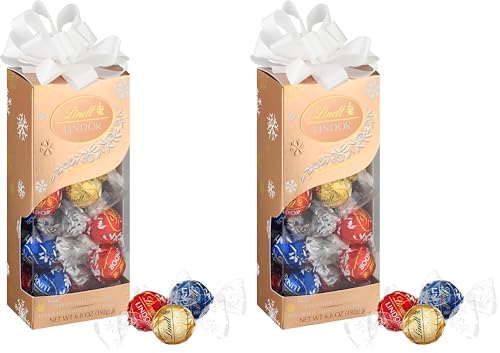 Image of Lindt LINDOR Assorted Chocolate Candy Truffles Traditions Gift Box, Assorted Chocolate with Smooth, Melting Truffle Center, 6.8 oz. (Pack of 2)