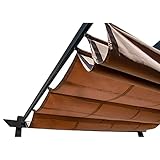 ALEKO Pergola Canopy Fabric Replacement Sun Rays Resistant Suncreen Sun Shade Cloth Patio Cover - 13 x 10 Feet (Sand)