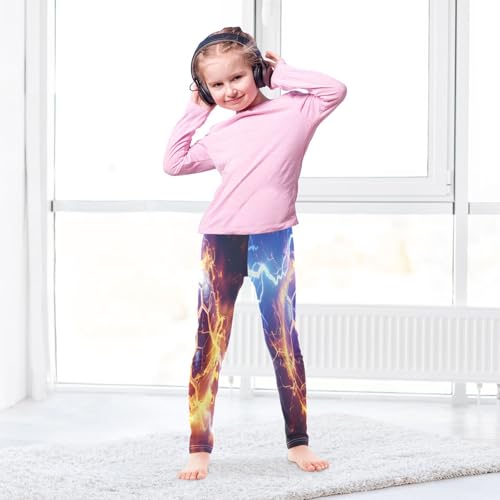 Toddler Girls Leggings Printed Yoga Pants Leggings Fire Soccer Ball for Kids4