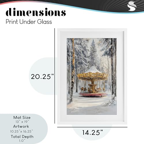 Impression encadrée de bouleau d'art mural paysage hiver 50,8 x 35,6 cm - 5