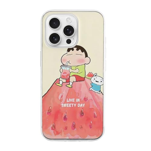 iPhone 16 Pro 用 ケース クレヨンしんちゃん 可愛くて癒される MagSafe対応 軍用MIL規格 耐傷性 耐退色性 ワイヤレス充電対応 耐衝撃性 軽量設計 高デザイン性 高耐久性
