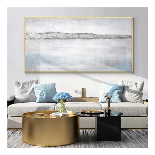 Peinture murale abstraite pour habiller un mur vide salon moderne toile mer 30x60