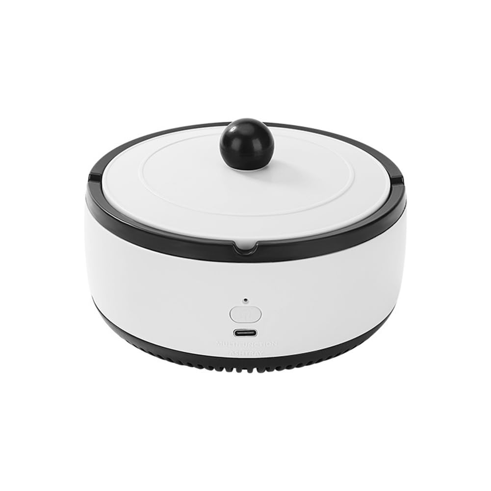 CTRLZS Multifunctional Smokeless Ashtray Indoor Outdoor Ashtray Air Purifier Desktop USB Rechargeable Electric Ashtray Filter 13 X 13 X 6.5cm A