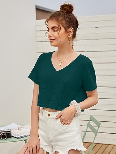 Image of Zilcon Bricks Womens Fashion Crop top for Woman Casual Short Sleeve Shirts for Woman | Women Fashion | Formal Shirts for Women