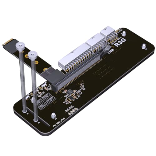 Image of JMT M.2 M Key NVMe External Graphics Card Stand Holder 64Gbs Full Speed with PCIe 4.0 x4 Booster Cable R43SG Upgraded for Graphics Card 1660 Top (50 cm K43SG)