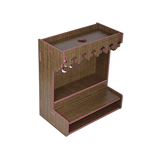 CrazyInk Handmade Beautiful Wooden Temple/Puja Mandir/Wall Hanging and Table Top Home Mandir Temple/Home Decor Beautiful Wooden Temple with LED Light-528