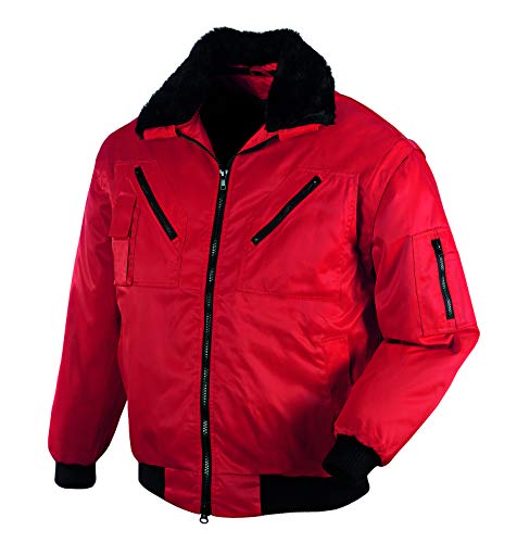 teXXor Piloten Oslo Arbeitsjacke mit abnehmbaren Ärmeln, L, rot, 4172
