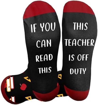 nuozodki Teacher Christmas Gifts - Christmas Gifts for Women,Teachers Appreciation Thank You Valentines Day Birthday End of The Year Gift for Women,Novelty Socks,Stocking Stuffers