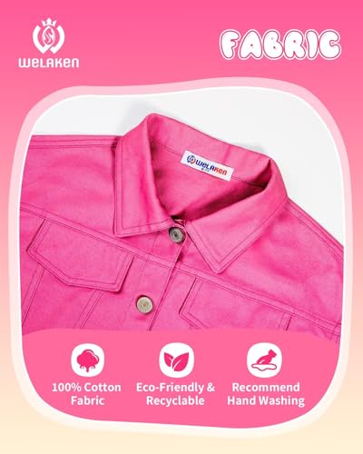 Image of WELAKEN Denim Skirt Sets for Girls Kids & Teen (Jean Jacket + Mini Skirts) II Girl's Clothing Sets