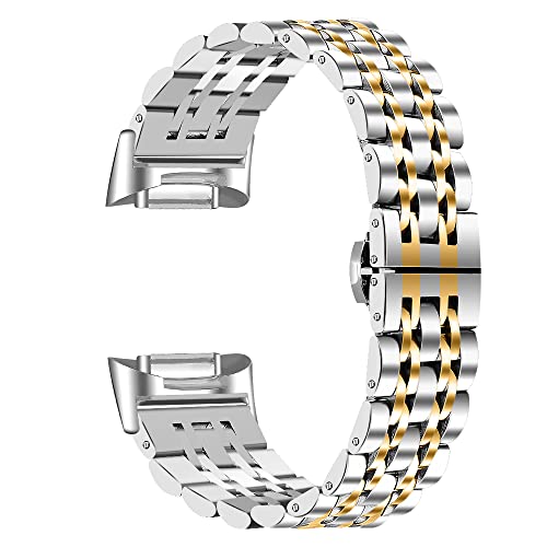 Bracelet Fitbit Charge 6 acier inoxydable élégant du bureau aux soirées