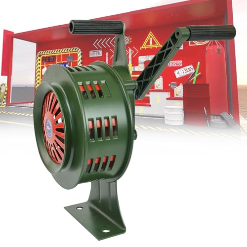 Sirena de Seguridad de Emergencia, Alarma con manivela, Sonido Potente de 120 dB para rescates en Caso de Incendio, inundación, Ataque aéreo o terremoto.