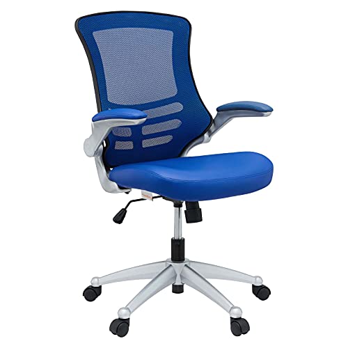 Modway Attainment Mesh Back And Vinyl Seatmodern Office Chair In Blue #TOP1