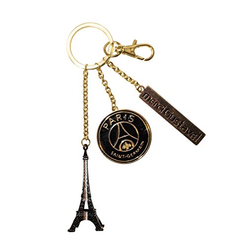 Merci Gustave pocl3101 Keyring Black Metal Paris Saint Germain PSG Black Line 8 x 2 x 17.5 cm