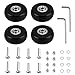 4 Piezas Ruedas para Maletas Repuesto, Repuesto Rueda Maleta 50mm X 18mm, Recambio Ruedas Maletas con Tornillos y Llave, Goma Ruedas Repuestos para Equipaje, Reparacion Ruedas para Maletas Trolley