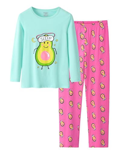 Topgal Girls' Silky Satin Pajama Set - Pink Short Sleeve Sleepover PJs (Sizes 6-16)