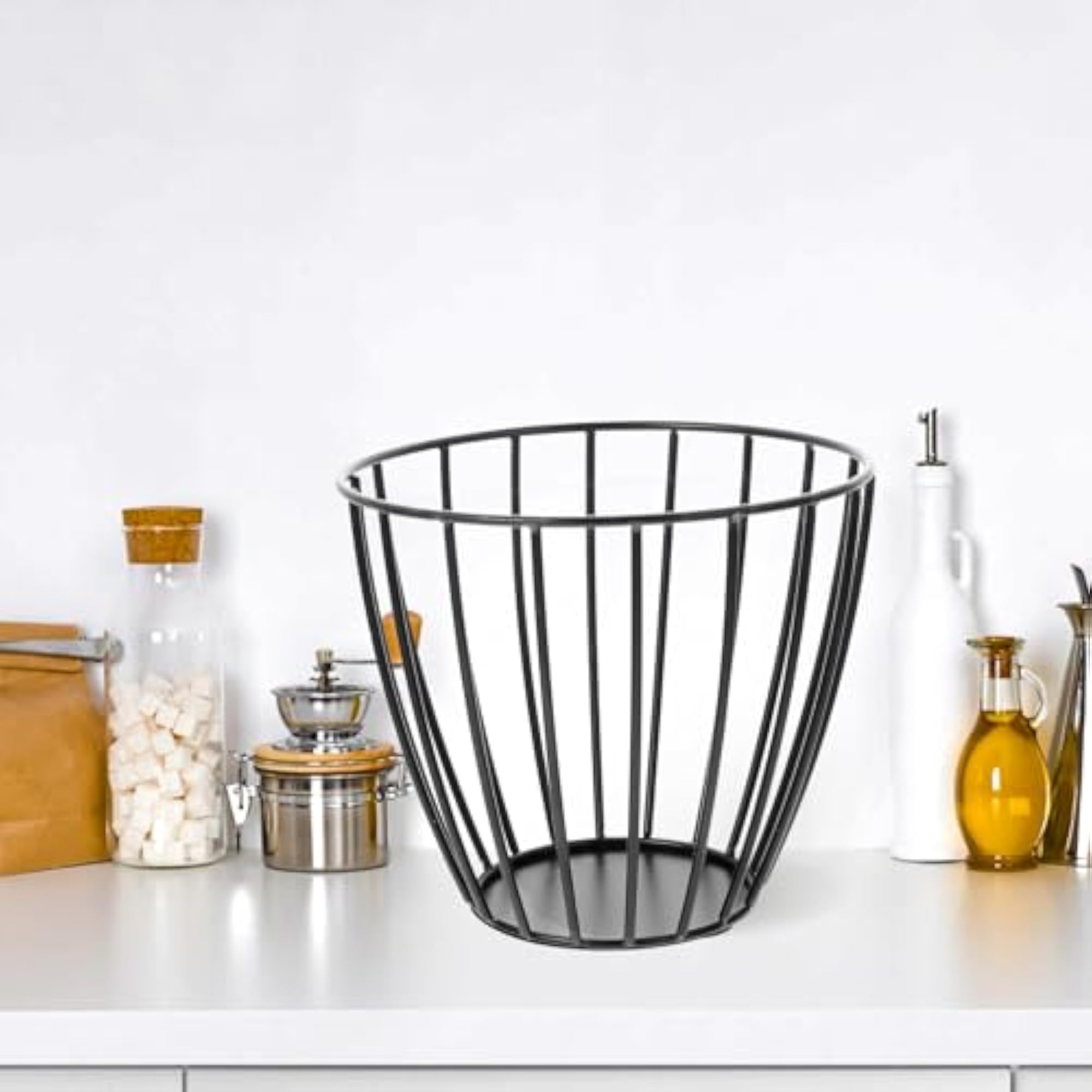Black Iron Kitchen Storage Basket for Fruits