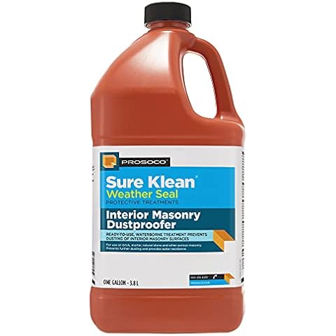 PROSOCO Interior Masonry Dustproofer - Ready-to-use, Matte Finish, Breathable Sealer Prevents dusting from Brick, Mortar, Natural Stone - Trusted by Professionals - (1-Gallon) Cover