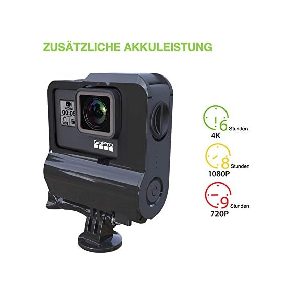 digipower re-Fuel Akkupack, 9 Stunden Akkulaufzeit für die GoPro HERO7 Black, HERO6 Black & SanDisk Extreme 128 GB… – Bild 4