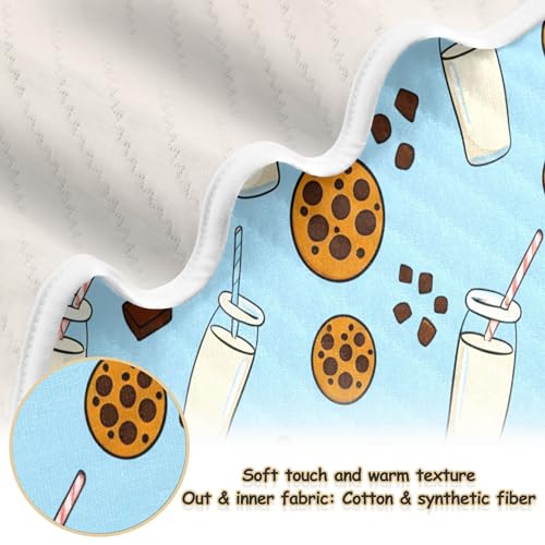 Burbuja Cookie Milk Baby Blanket for Boys Girls, Nursery Soft Warm Swaddling Receiving Baby Blankets, 30x40 in Toddler Blanket2