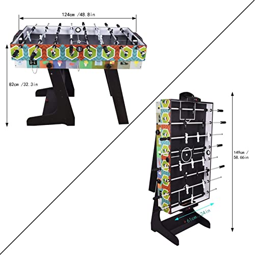Zusammenklappbarer Multi-Spieltisch – Billard, Pool, Hockey, Tischtennis und Fußball mit Aufbewahrungsbox – ideal für Familienspaß – Bild 6