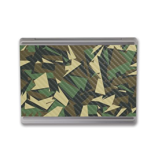 Image of MightySkins Carbon Fiber Skin Compatible with Microsoft Surface Laptop Go 3 (2023) Full Wrap Kit - Polygonal Camo | Protective Durable Textured Carbon Fiber Finish | Made in The USA
