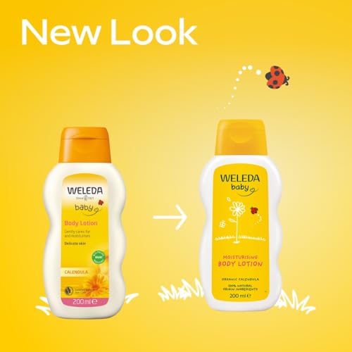 Weleda Baby Body Lotion, Calendula Moisturiser, Moisturising Cream for Baby, Delicate Skin, Dermatologically Tested, Gentle Protection, Developed by Professionals, 200ml - Image 3